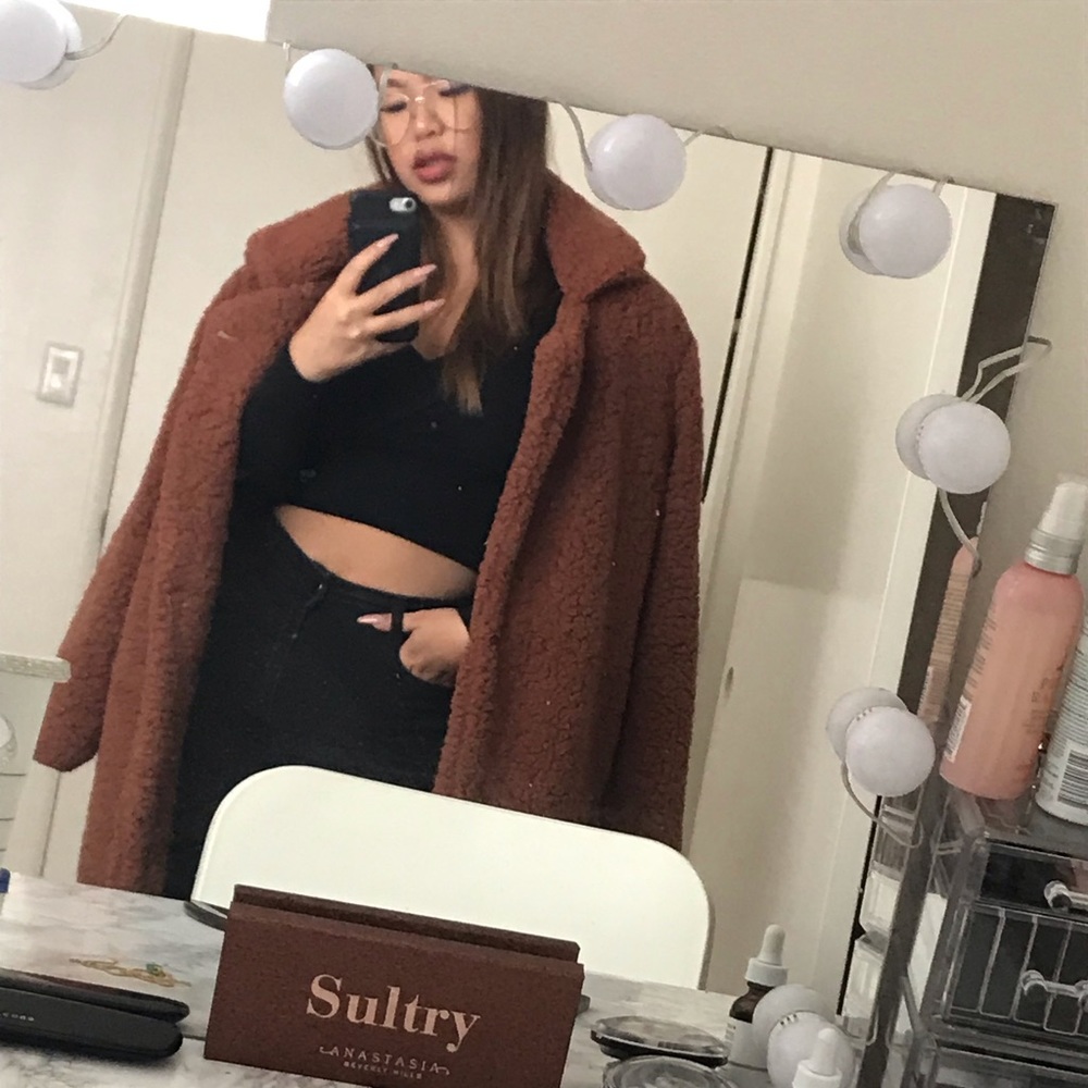 Long teddy bear coat